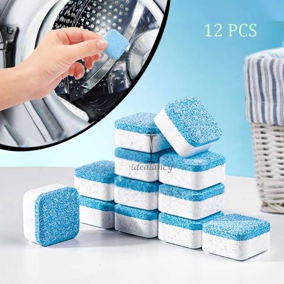 12 Pcs Washing Machine Cleaner Tablets – Washing Machine Cleaning Cube Deep Cleaning Tablets | Washer Drum Cleaner