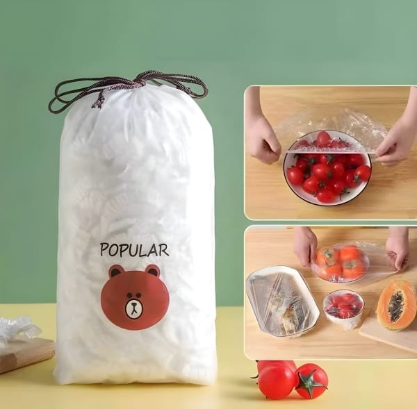 100pcs Disposable Flexible Transparent Plastic Food Storage Bags – Resealable & Multi-Purpose - Food-Grade Fresh-Keeping, Dust & Insect-Proof, Kitchen Accessories