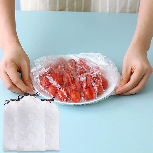 100pcs Disposable Flexible Transparent Plastic Food Storage Bags – Resealable & Multi-Purpose - Food-Grade Fresh-Keeping, Dust & Insect-Proof, Kitchen Accessories