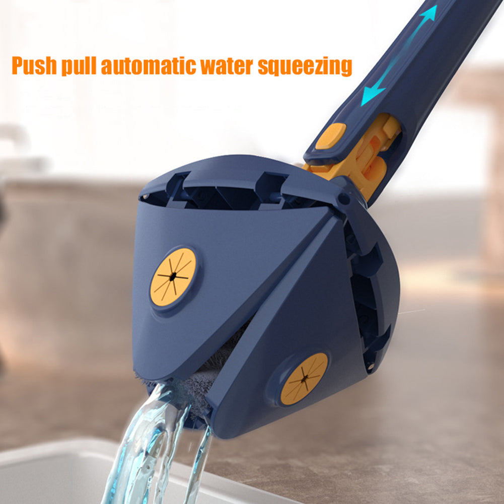 New Extended Triangle Mop 360 Twist Squeeze Wringing X-type Window Glass Toilet Bathrrom