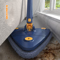 New Extended Triangle Mop 360 Twist Squeeze Wringing X-type Window Glass Toilet Bathrrom