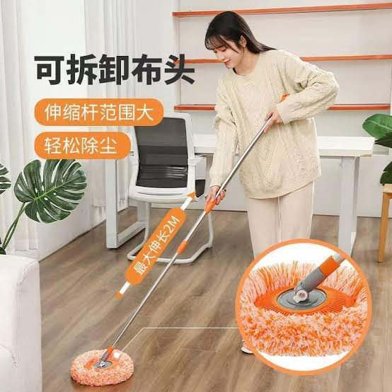 360 Degree Sunflower Mop With Long Telescopic Stick Microfiber Floor Cleaning Mop